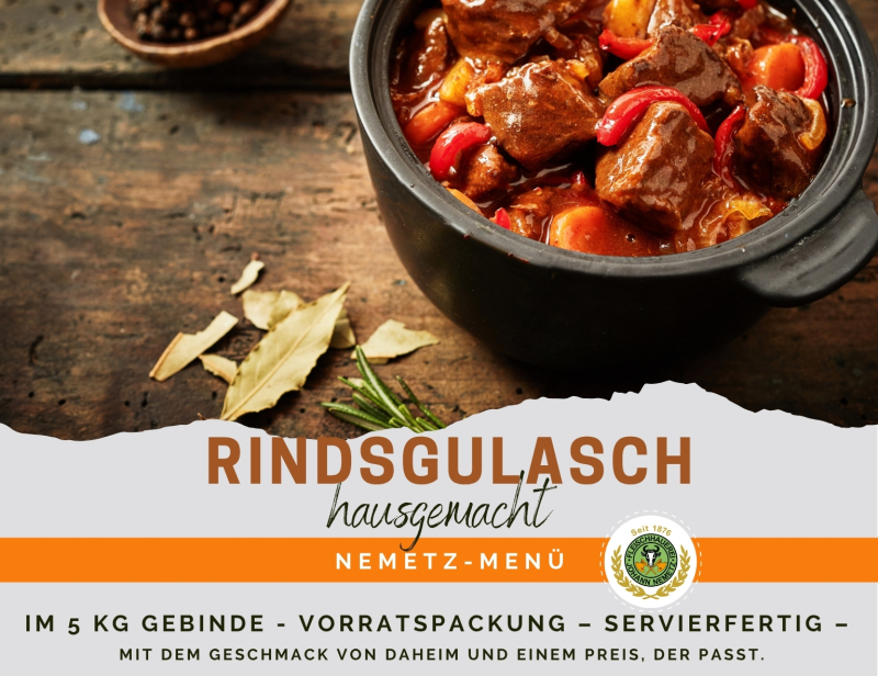 Hausgemachtes Men� Rindsgulasch
