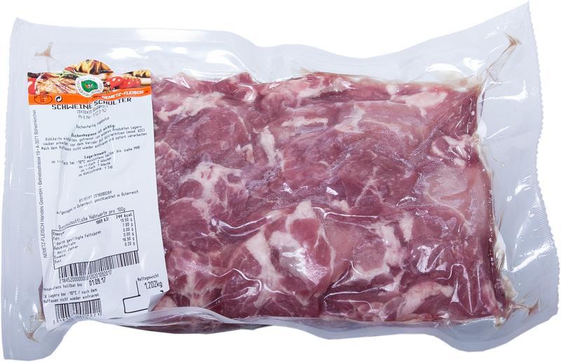 Schweine Schulter gew�rfelt 20x20x20 