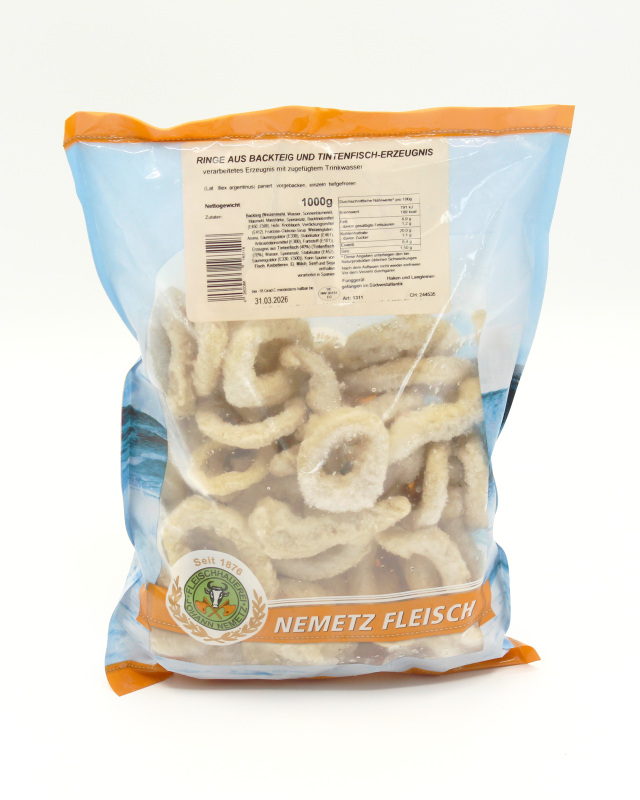 Tintenfischringe im Backteig