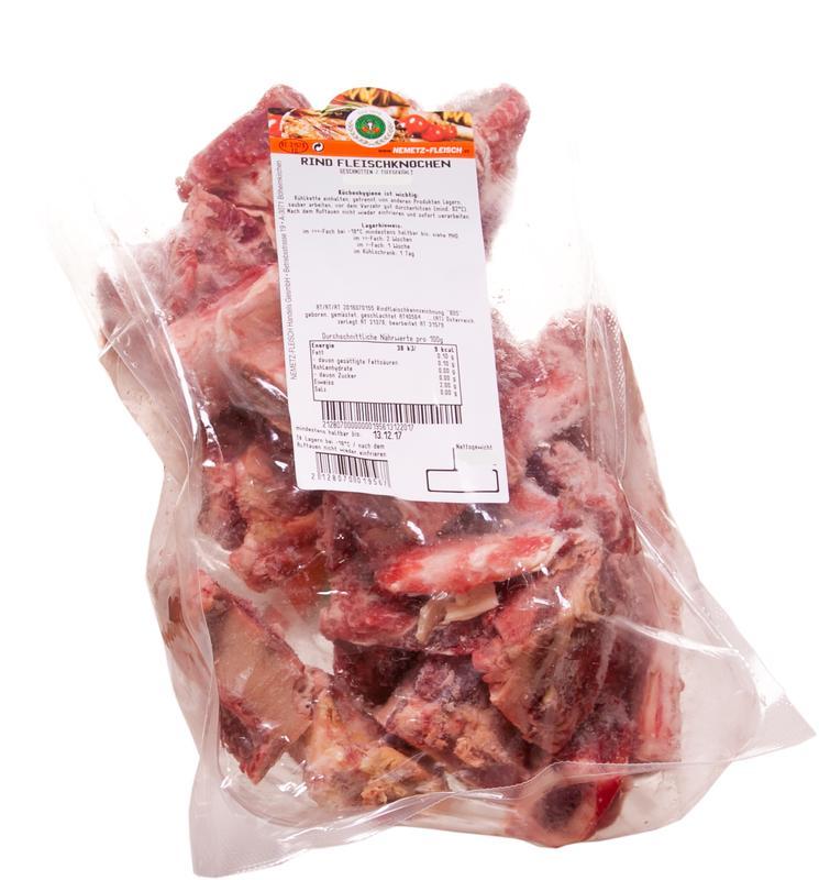 Rind Fleischknochen geschnitten 