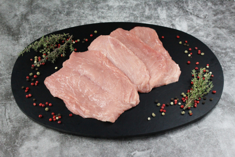 Schweine Schale Schnitzel geschnitten 5x 160g Schweine Schale Schnitzel geschnitten 5x 160g