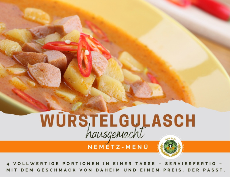 Hausgemachtes Men� W�rstelgulasch