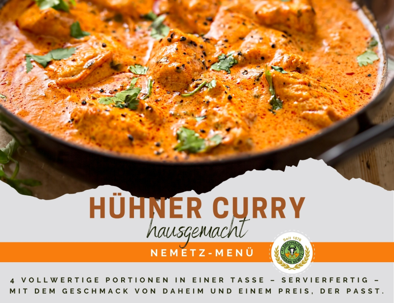 Hausgemachtes Men� H�hner-Curry
