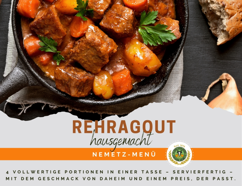 Hausgemachtes Menü Rehragout Hausgemachtes Menü Rehragout
