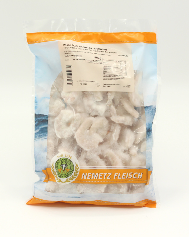 Garnelen Roh White Tiger