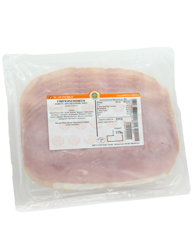 Farmerschinken geschnitten