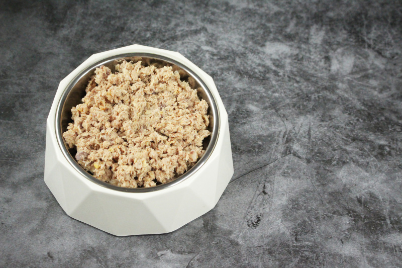 Hund Gefl�gel faschiert gekocht