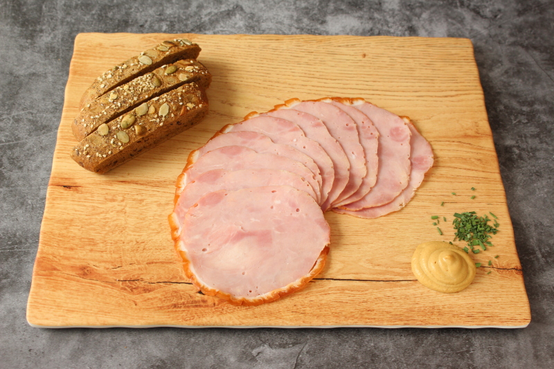 Honigschinken geschnitten